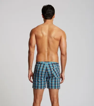 Hampton Plaid Swim Trunks