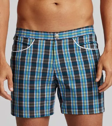 Hampton Plaid Swim Trunks