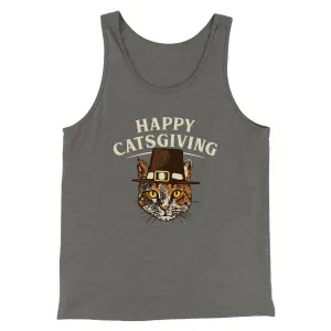 Happy Catsgiving Funny Thanksgiving Men/Unisex Tank Top