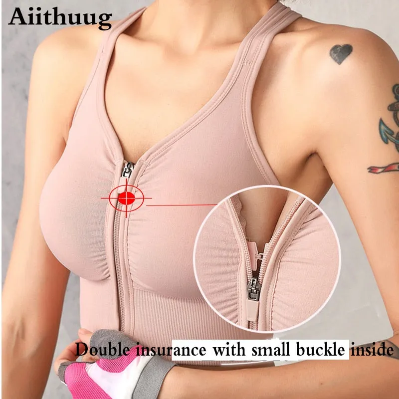 High Impact Sports Bra W/ Zipper