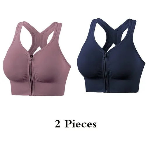High Impact Sports Bra W/ Zipper