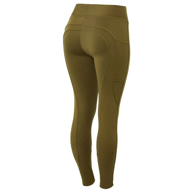 Horze Active Women's Silicone Full Seat Tights w/ Phone Pockets