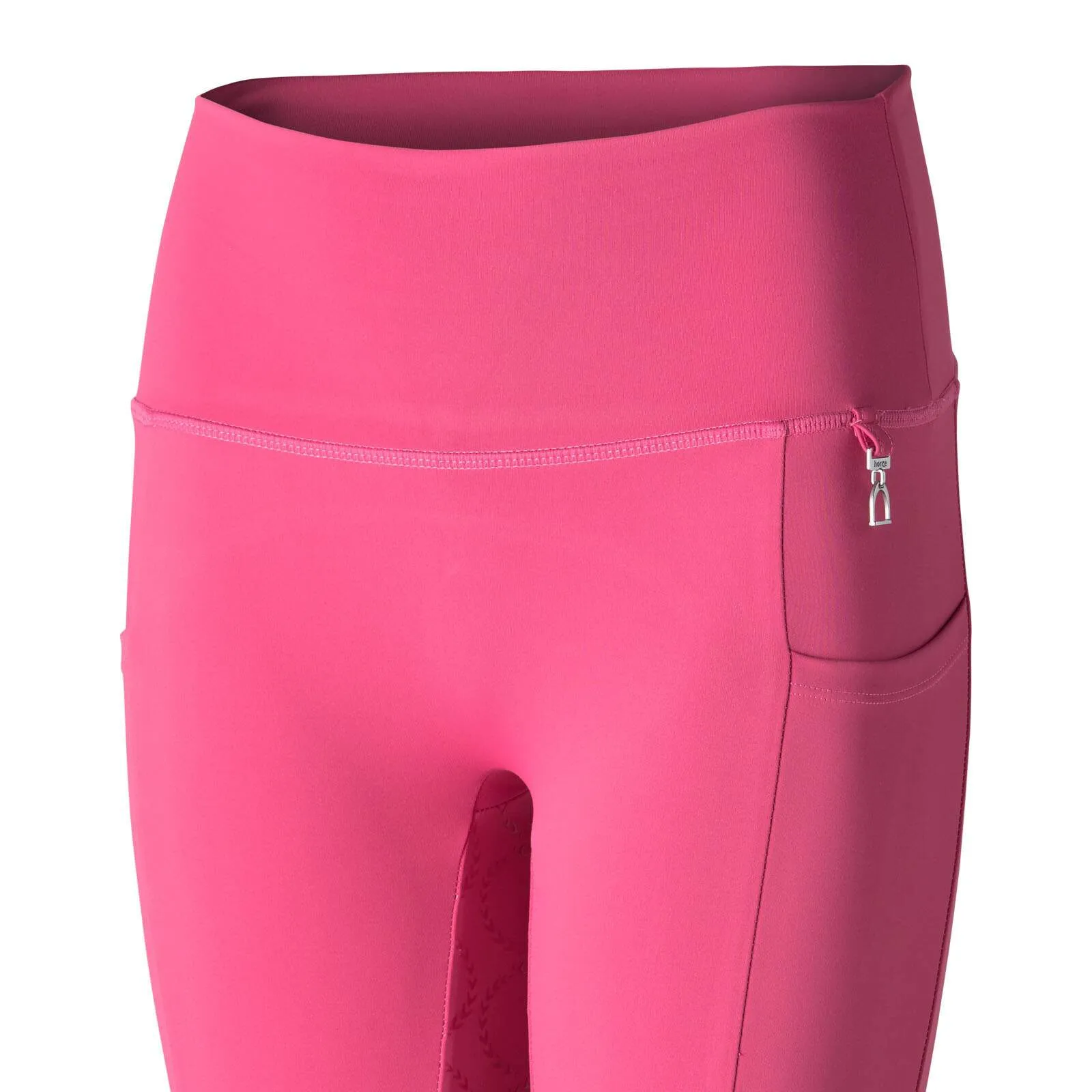 Horze Gillian Kids Compression Riding Tights (Pink)