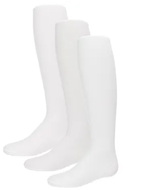 Infant Girl's Solid Nylon Opaque Basic Non-Binding Tights 3 Pack