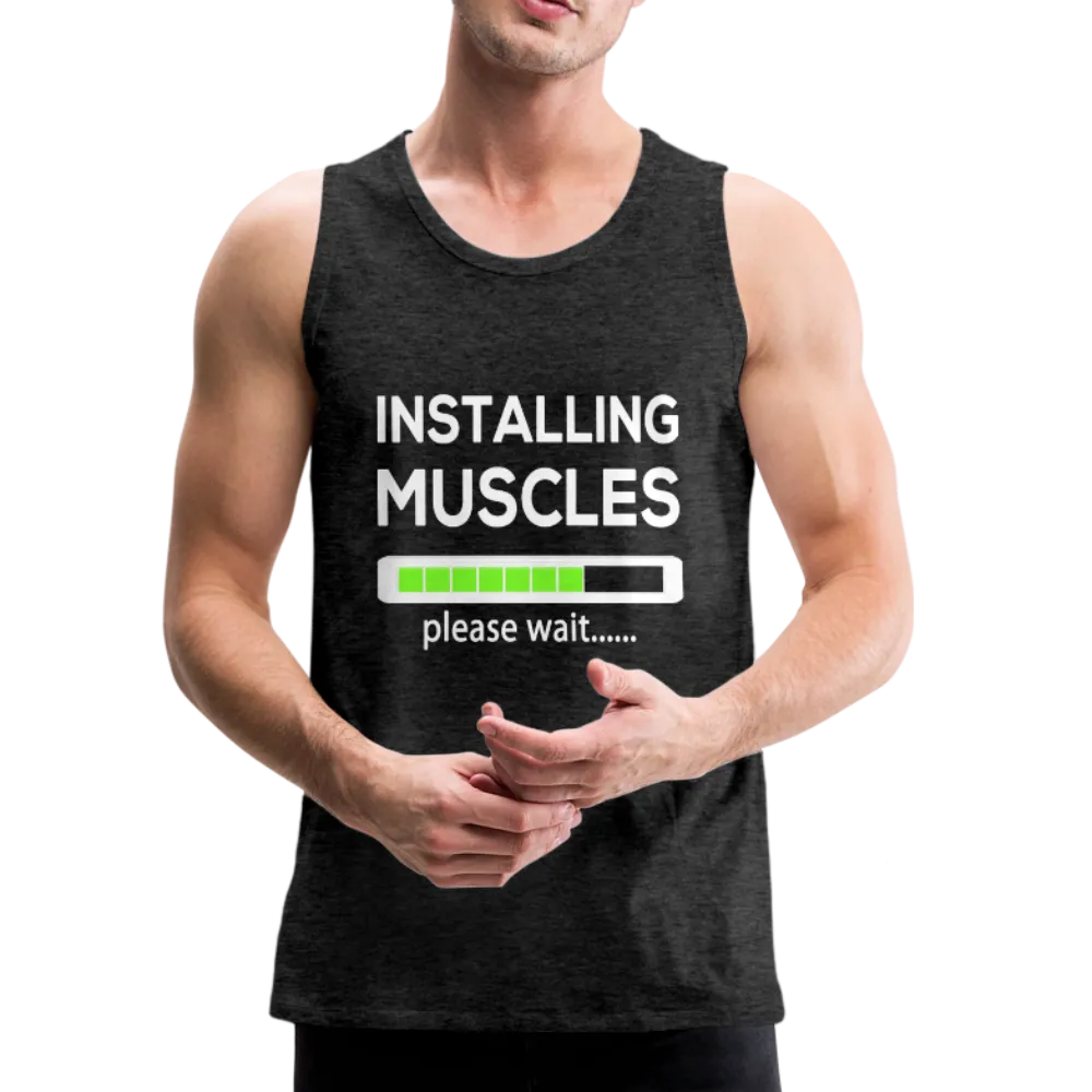 Installing Muscles Please Wait - Men’s Sleeveless Premium Tank Top
