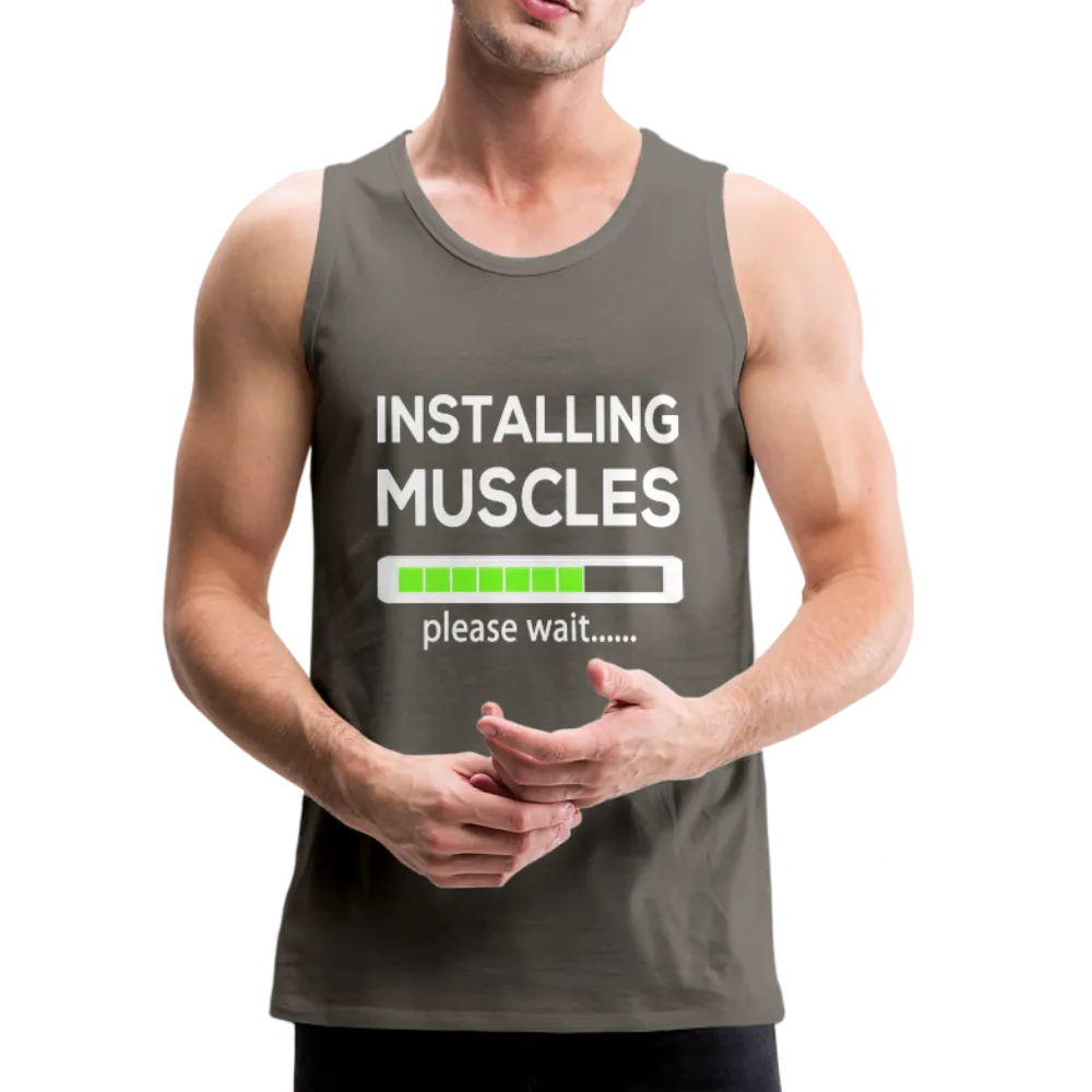 Installing Muscles Please Wait - Men’s Sleeveless Premium Tank Top