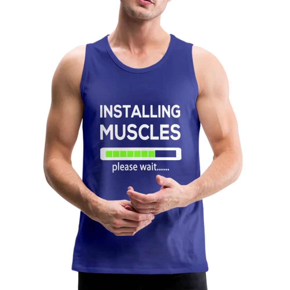Installing Muscles Please Wait - Men’s Sleeveless Premium Tank Top