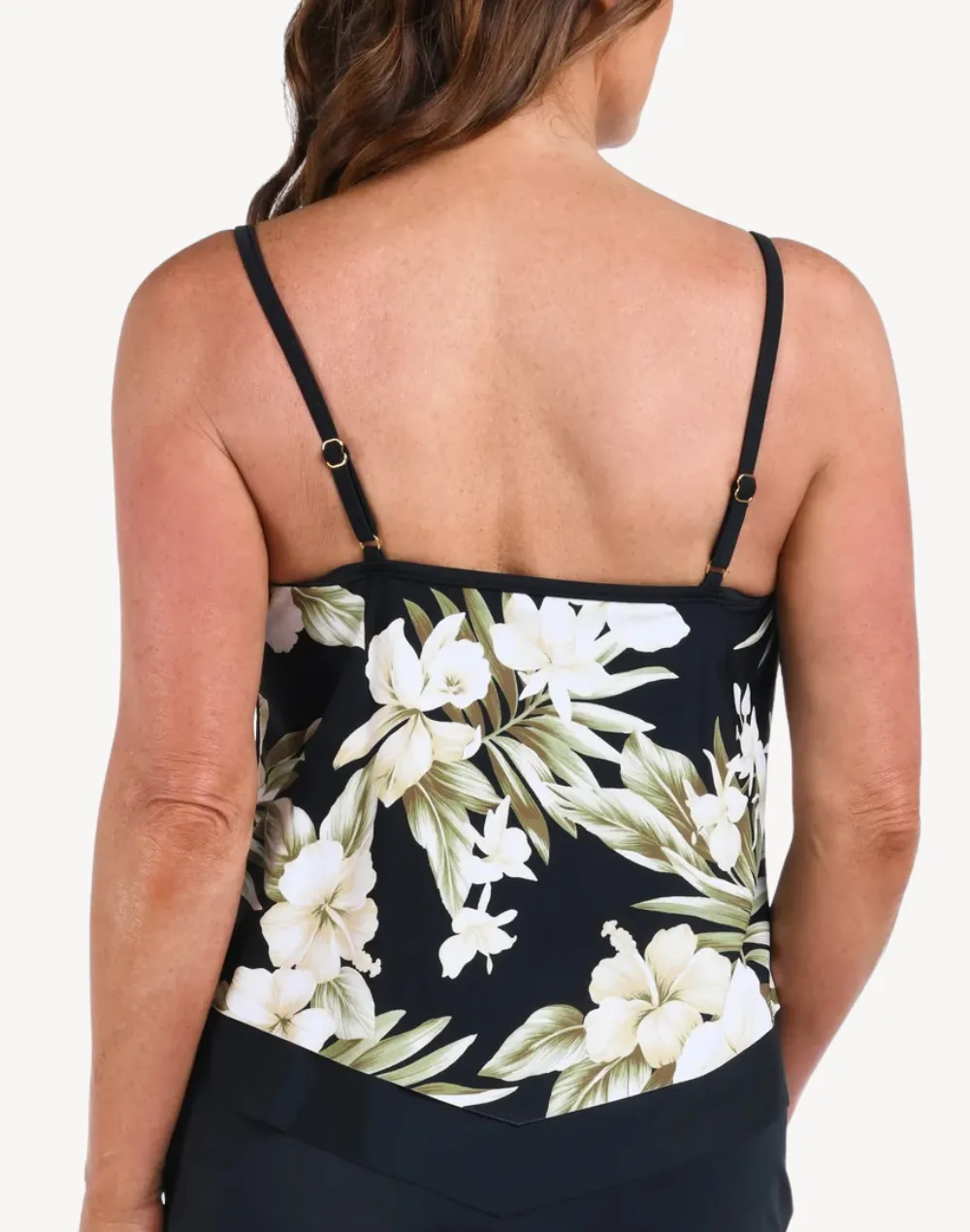 Island Greenery Flutter Tankini Top