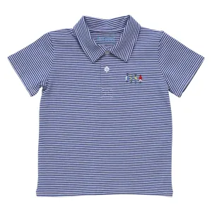 Itsy Bitsy Navy Stripe Fishing Lures Polo