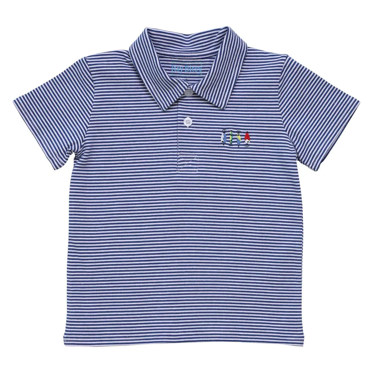 Itsy Bitsy Navy Stripe Fishing Lures Polo