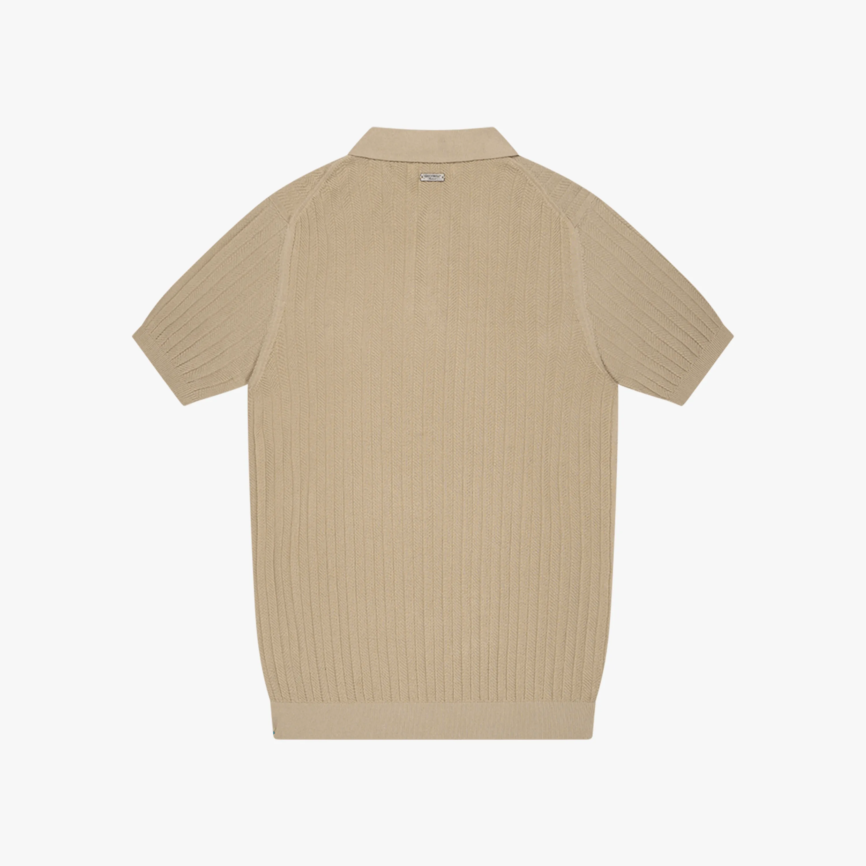 JAY KNITTED POLO | BEIGE/OFF WHITE