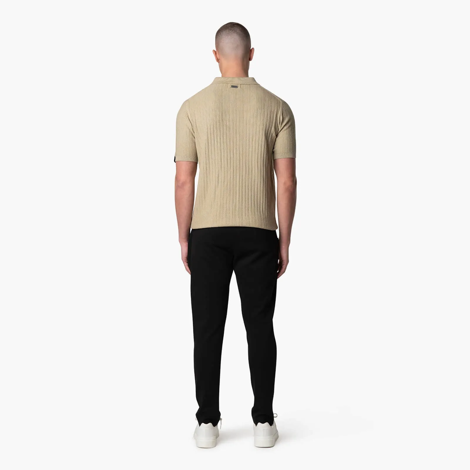 JAY KNITTED POLO | BEIGE/OFF WHITE