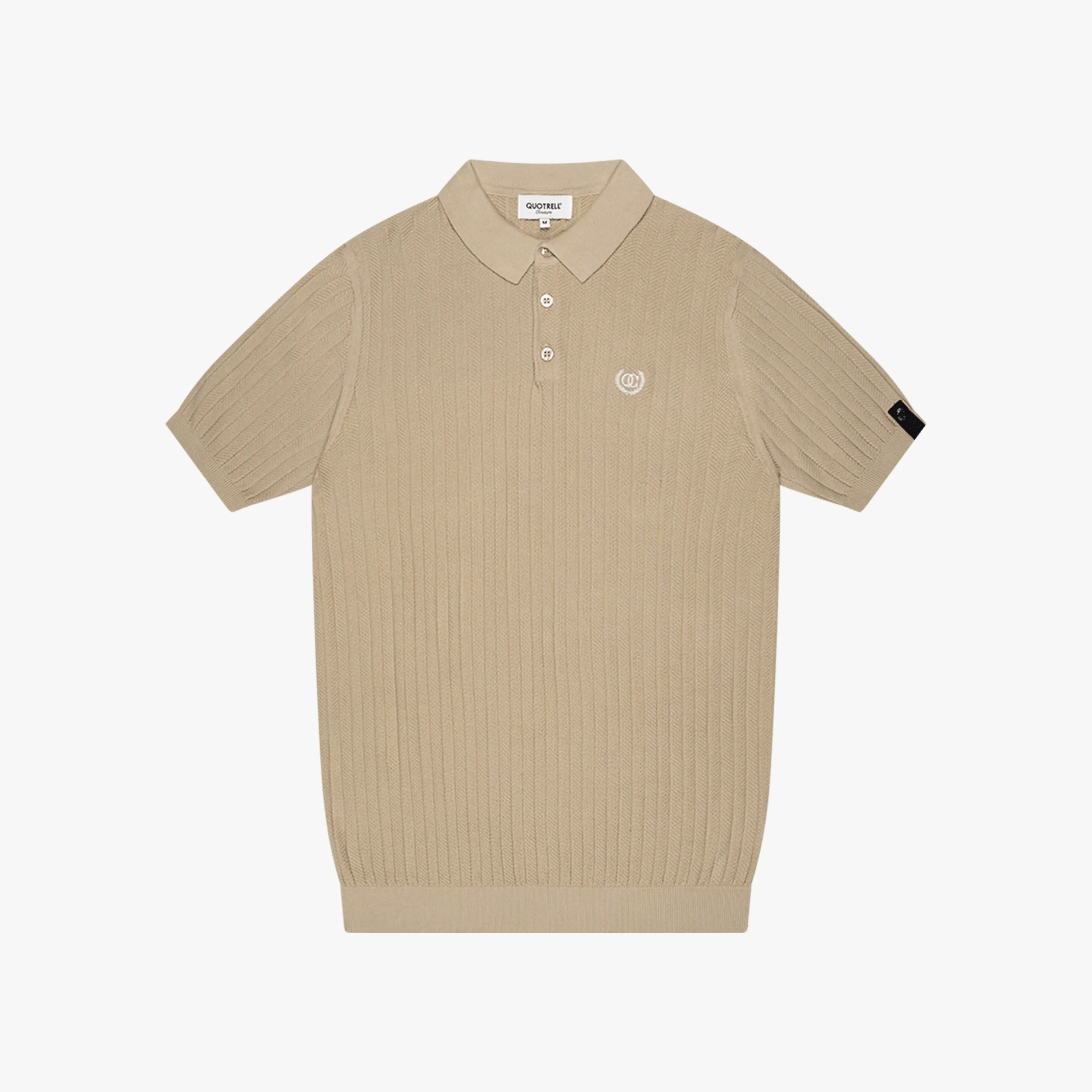 JAY KNITTED POLO | BEIGE/OFF WHITE