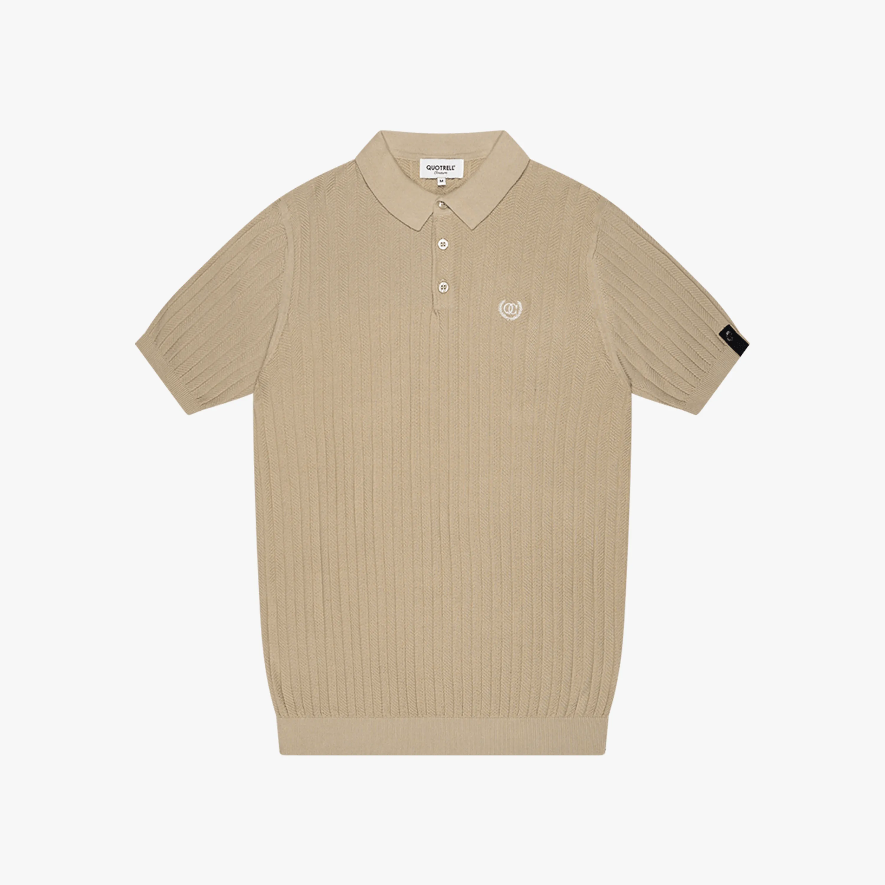 JAY KNITTED POLO | BEIGE/OFF WHITE