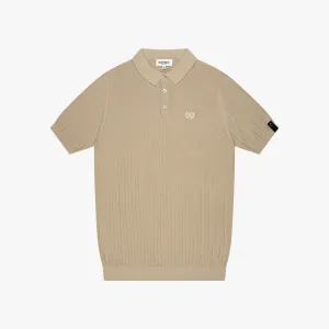 JAY KNITTED POLO | BEIGE/OFF WHITE