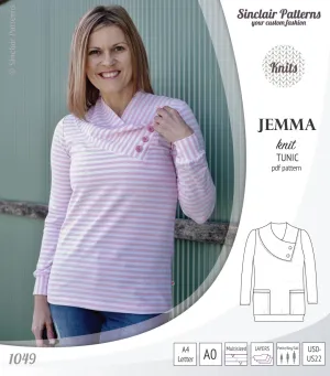 Jemma knit tunic with pockets (PDF)