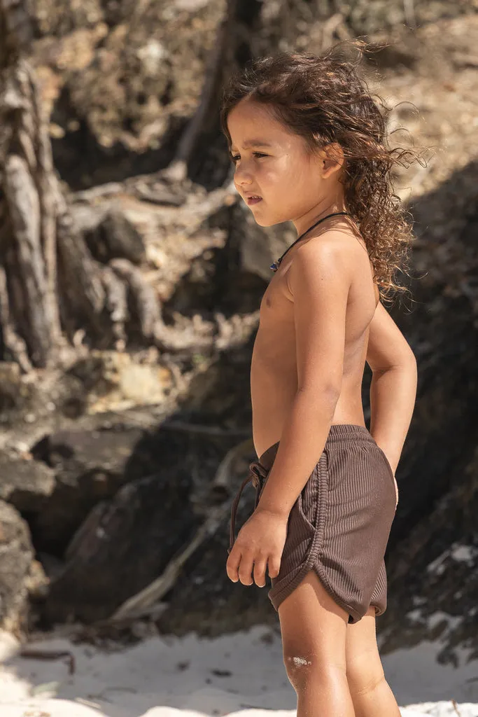 Jett Swim Trunks - Eco Rib Chocolate