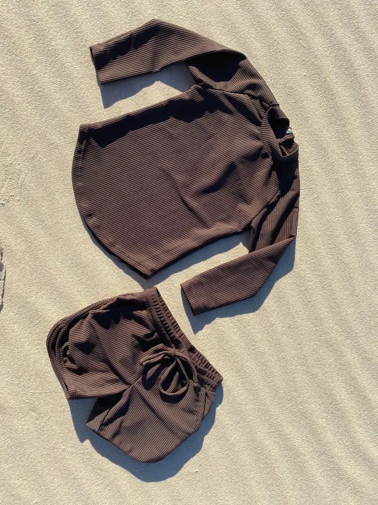 Jett Swim Trunks - Eco Rib Chocolate