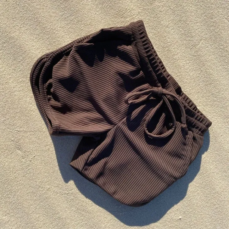 Jett Swim Trunks - Eco Rib Chocolate