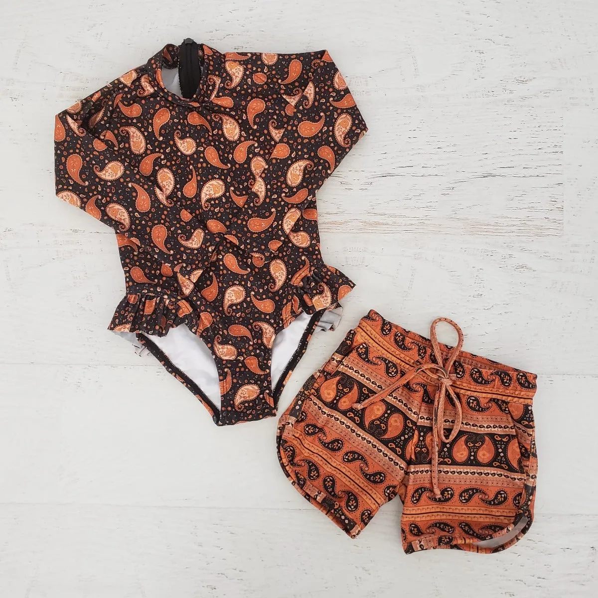Jett Swim Trunks - Pretty Paisley Midnight