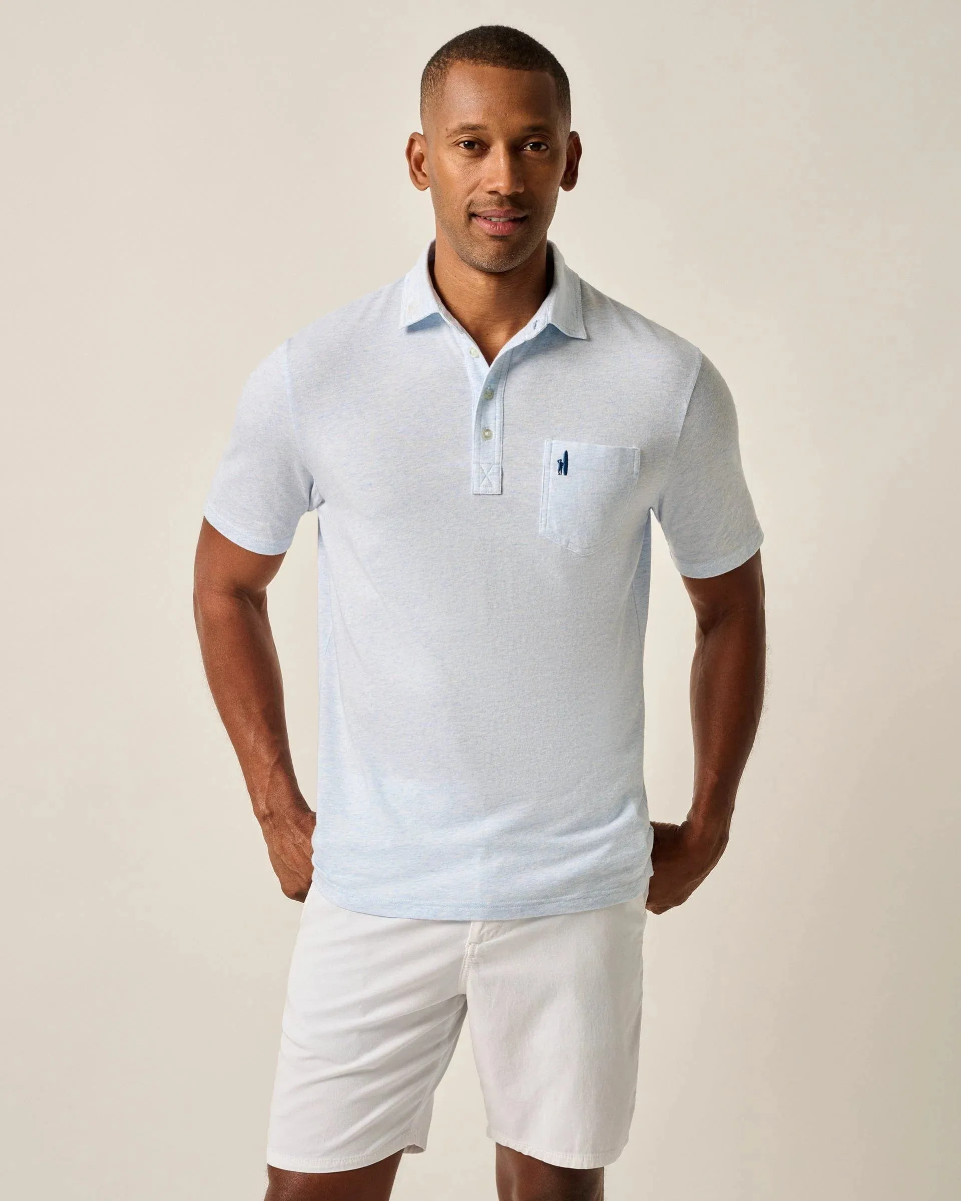 Johnnie O. Original 4 Button Polo Heathered