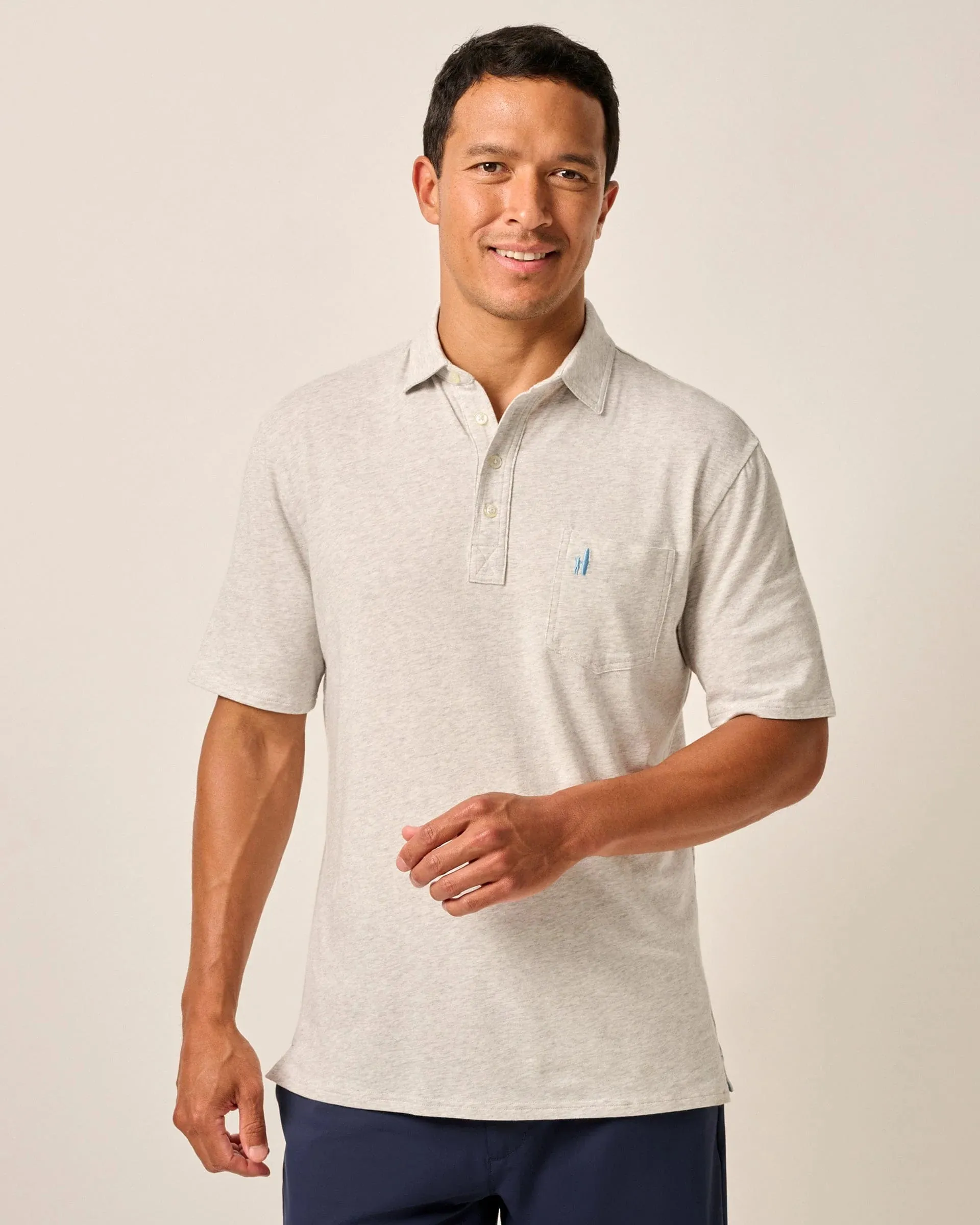 Johnnie O. Original 4 Button Polo Heathered