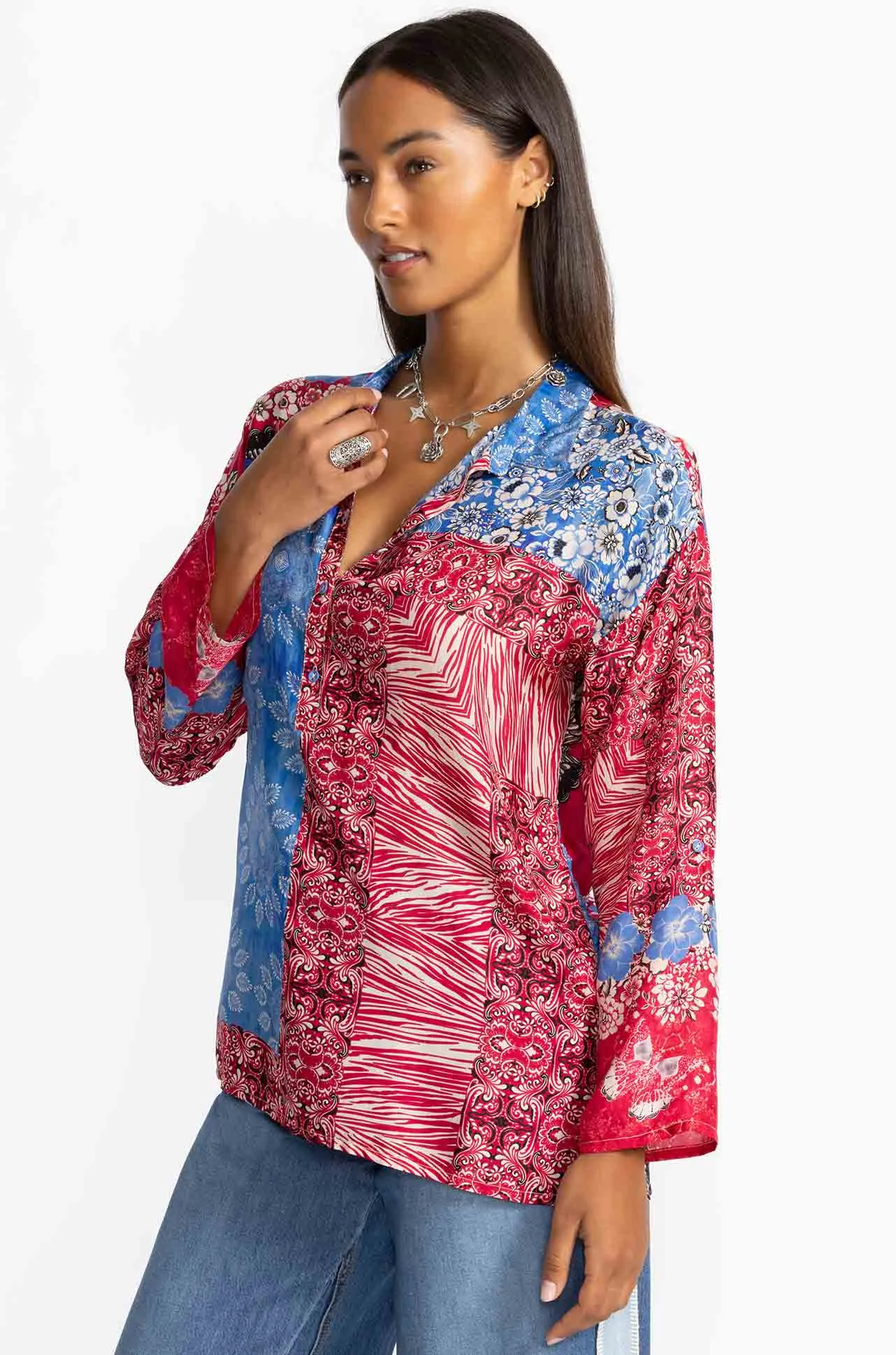 Johnny Was - Arend Tunic in Mayborn Scarf Print