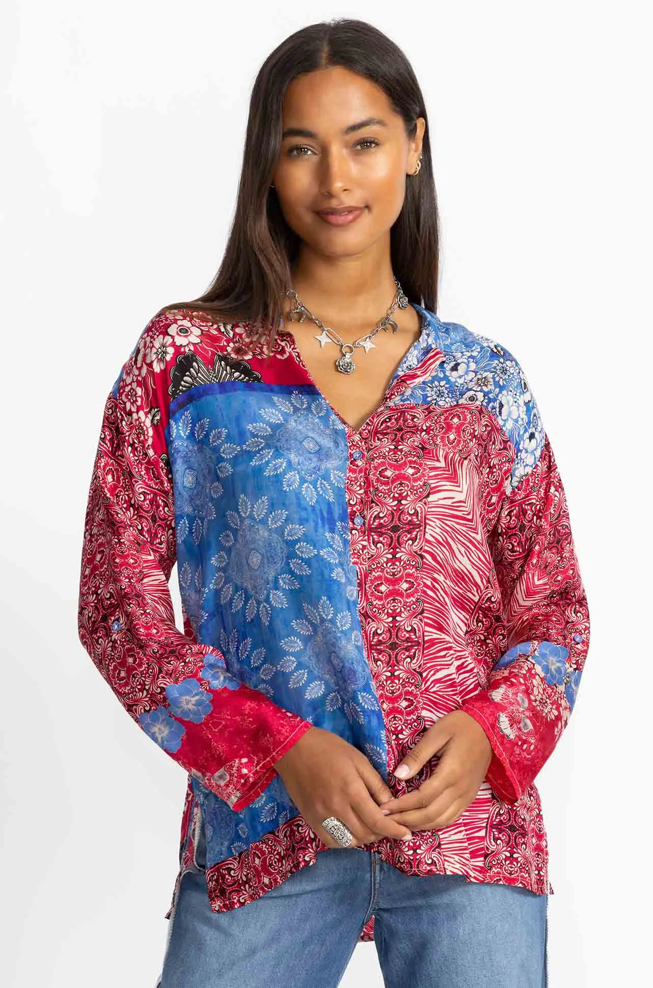 Johnny Was - Arend Tunic in Mayborn Scarf Print