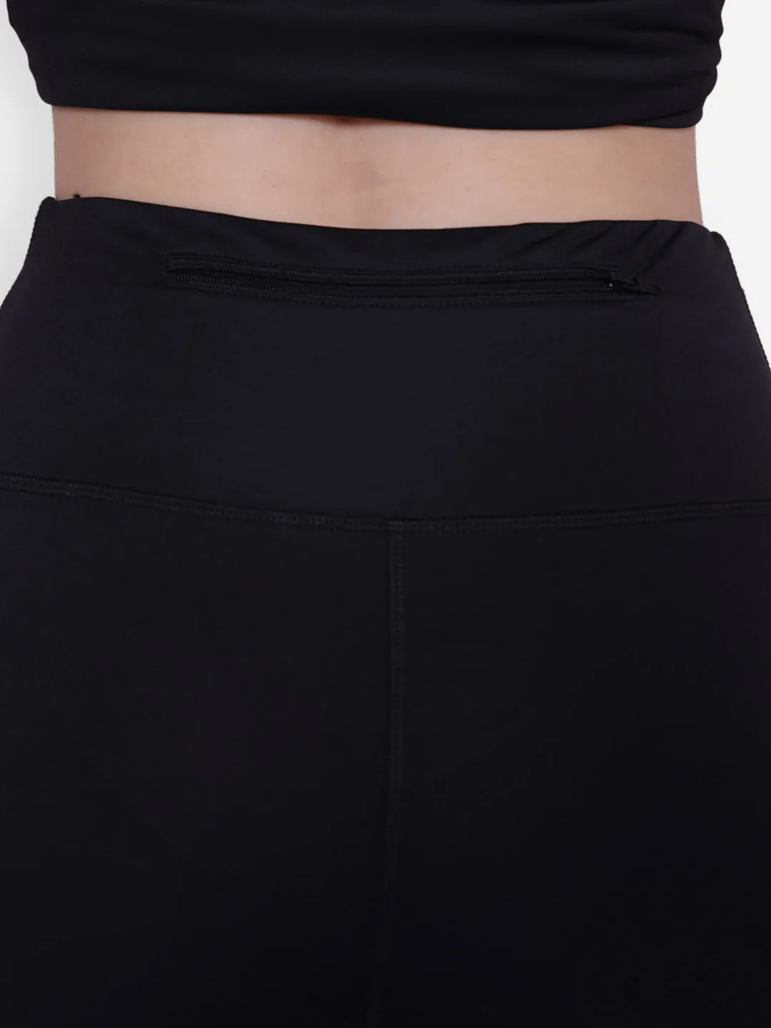 JUMP USA Women Black Solid Rapid-Dry Seamless Tights