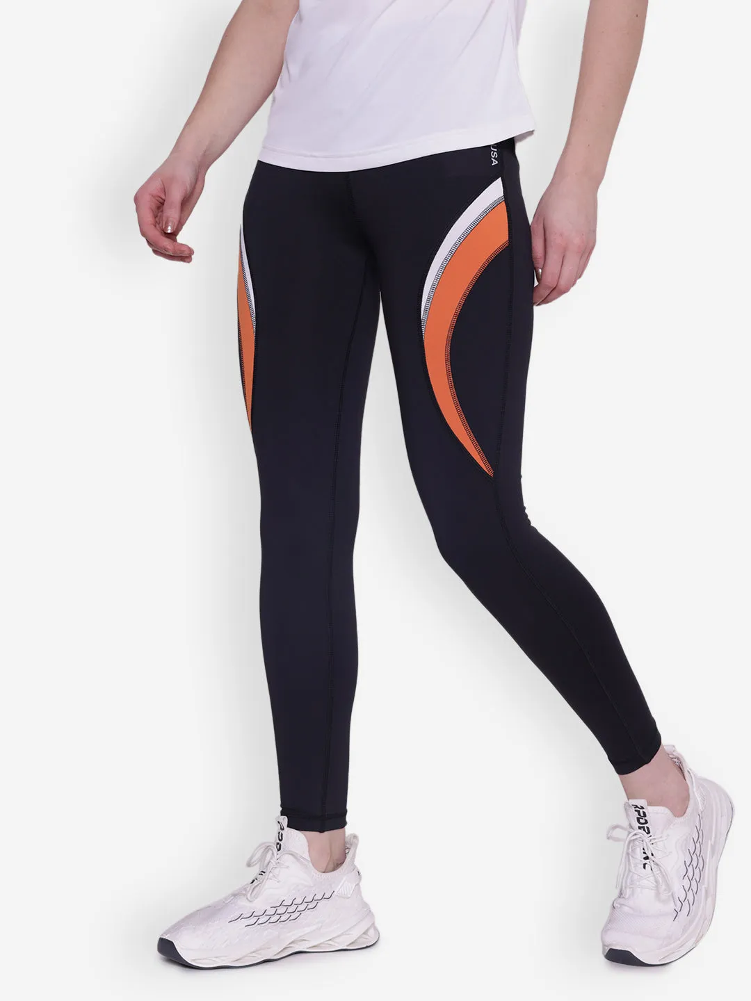 JUMP USA Women Solid Rapid-Dry Seamless Tights