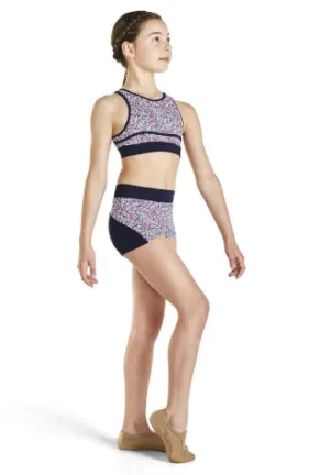 KA020T Kaia by Bloch Printed High neck Open Back Top