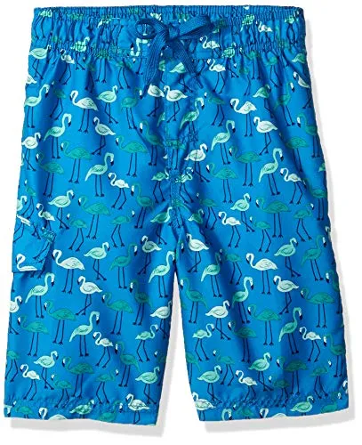Kanu Surf Boys' Big Key West Flamingo Quick Dry Beach Board Shorts Swim Trunk, Royal, Large (14/16)