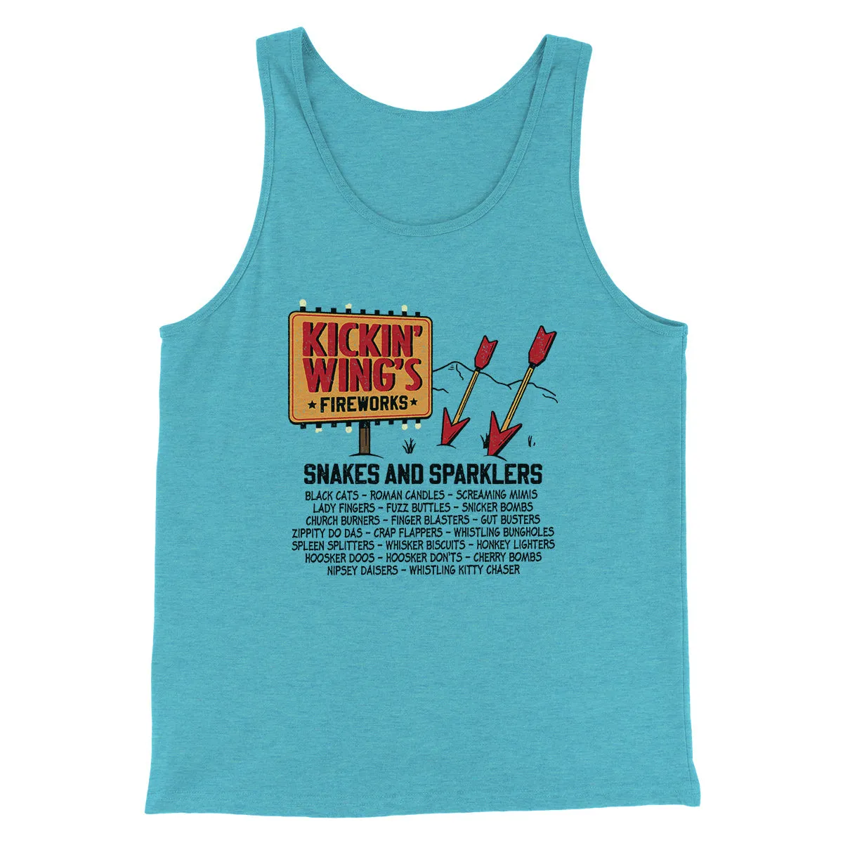 Kickin' Wing's Fireworks Funny Movie Men/Unisex Tank Top