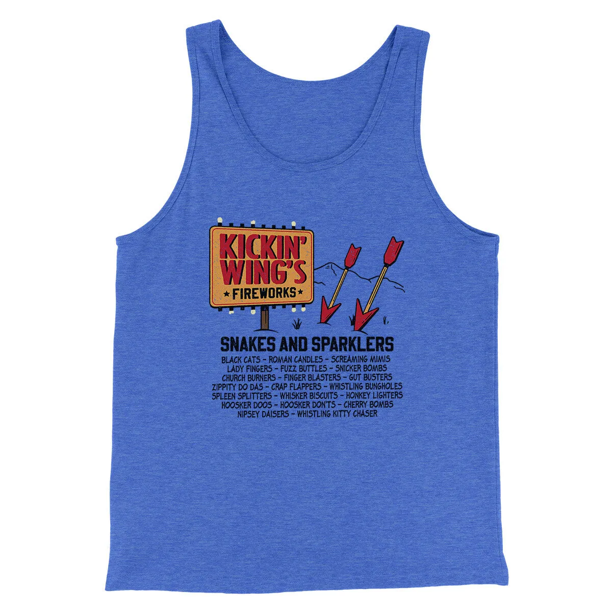 Kickin' Wing's Fireworks Funny Movie Men/Unisex Tank Top