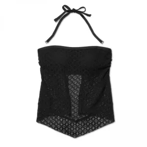 Kona Sol Women's Crochet Bandeau Tankini Top