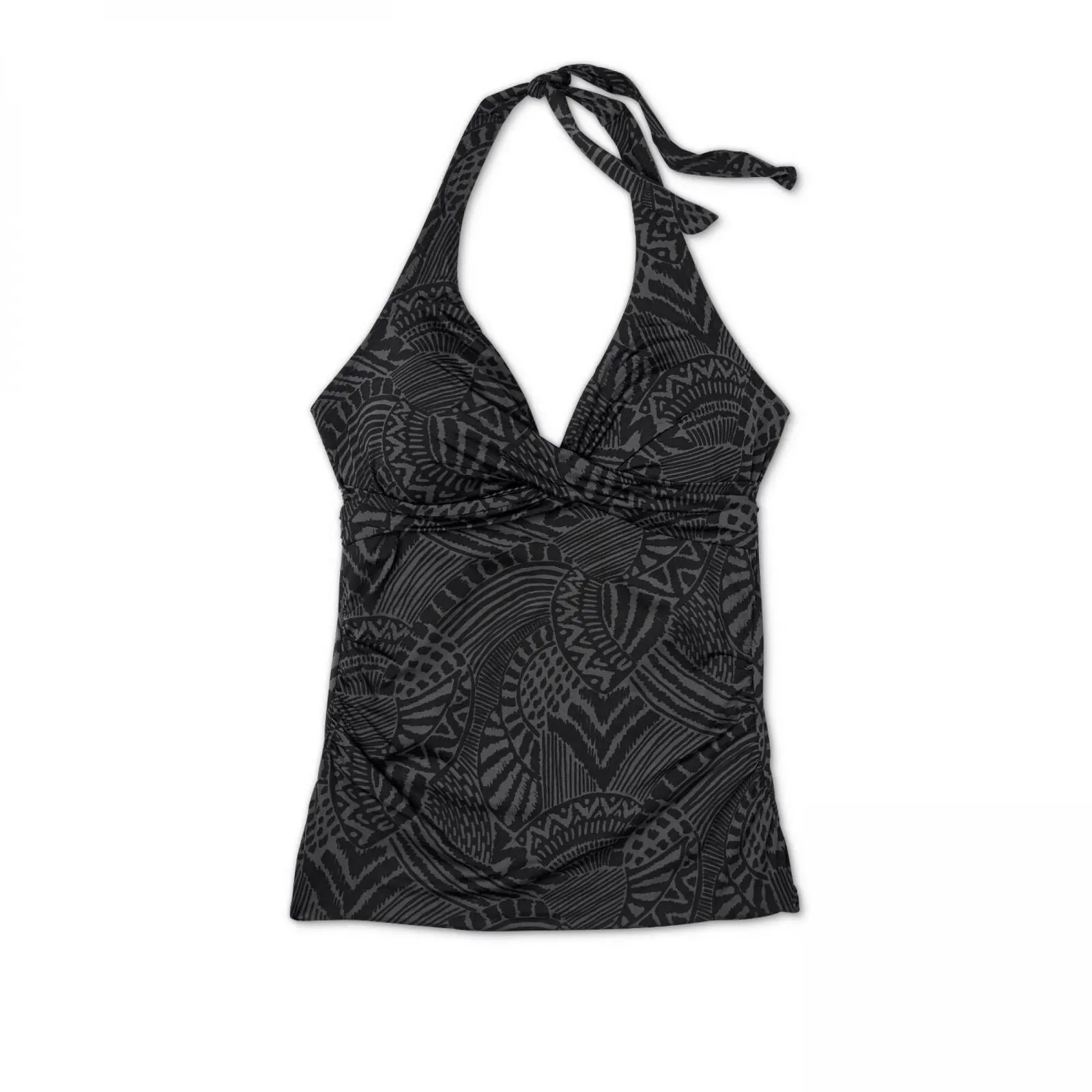 Kona Sol Women's Geo Halter Tankini Swim Top