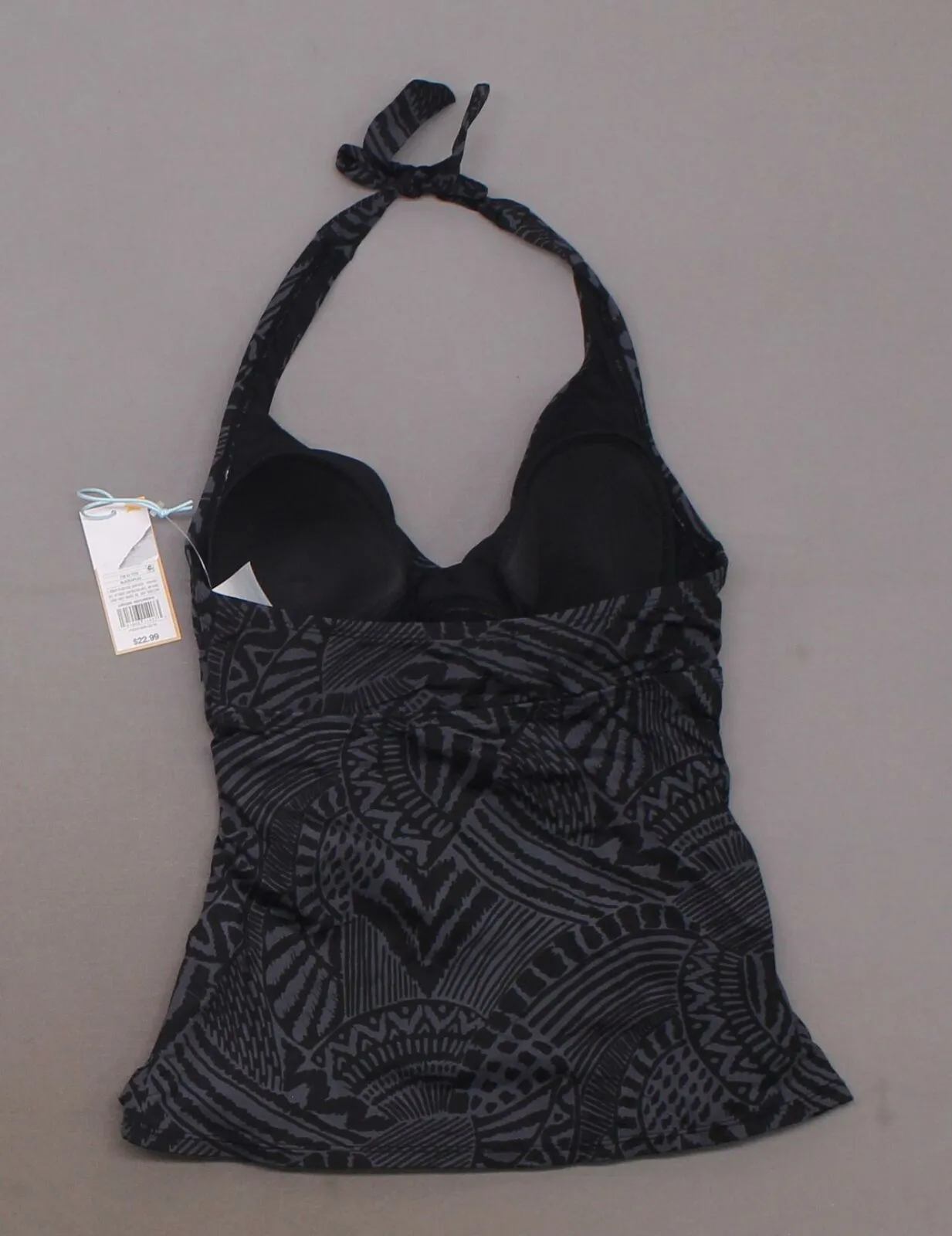 Kona Sol Women's Geo Halter Tankini Swim Top