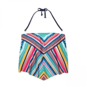 Kona Sol Women's Geometric Stripes Bandeau Tankini Top