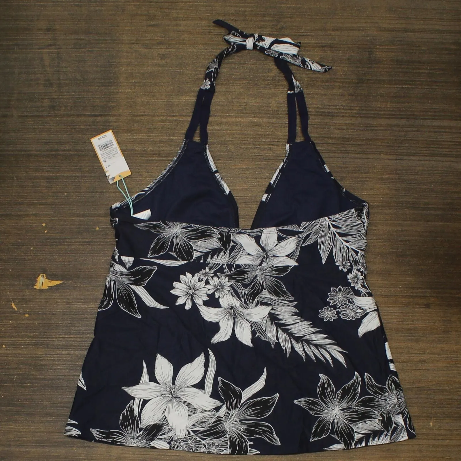 Kona Sol Women's Halter Tankini Top AFL54T Blue XL