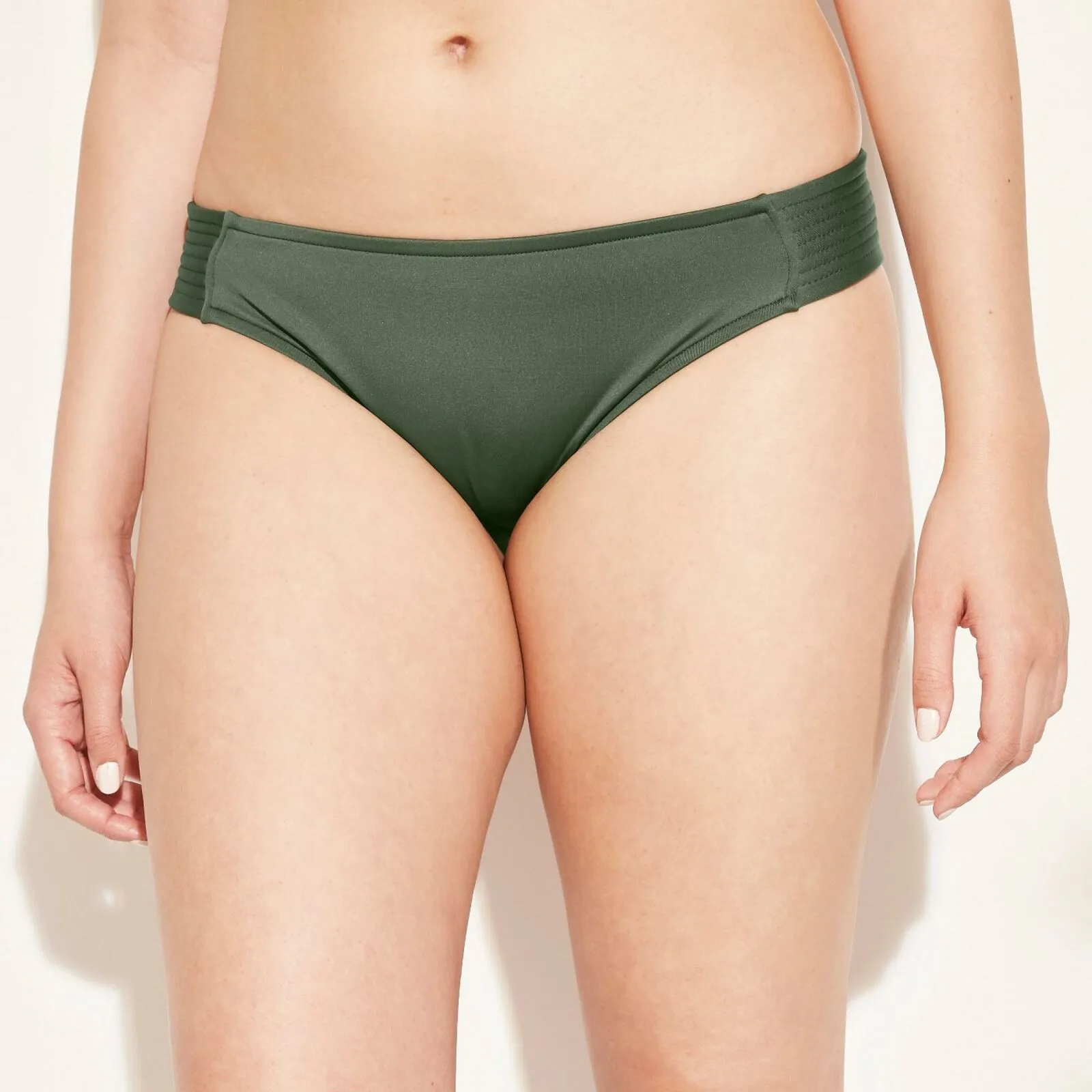 Kona Sol Women's Medium Coverage Tab Side Hipster Bikini Bottom