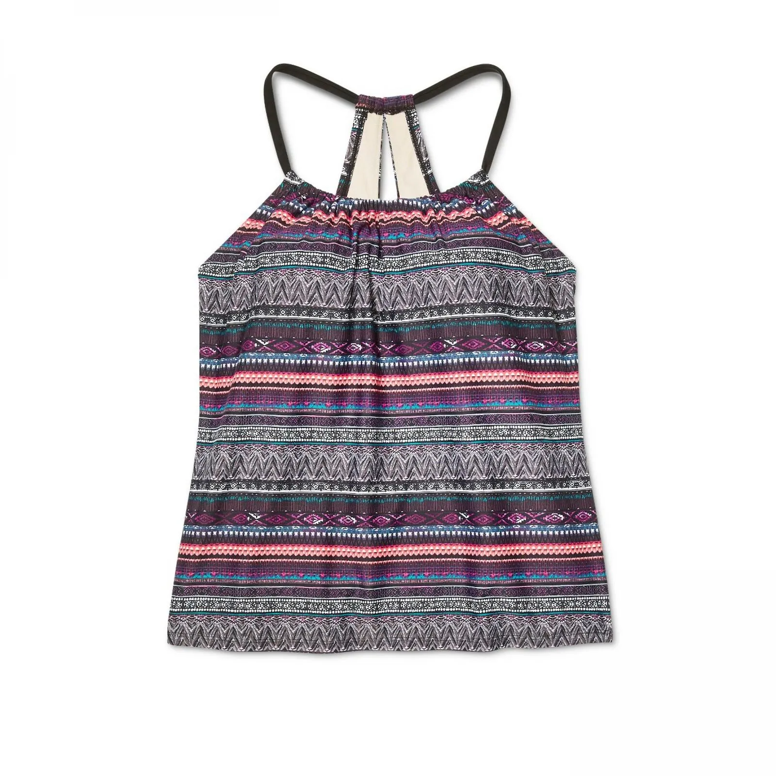 Kona Sol Women's Patterned Racerback Tankini Top