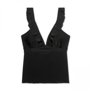 Kona Sol Women's Ruffle Open Back Tankini Top