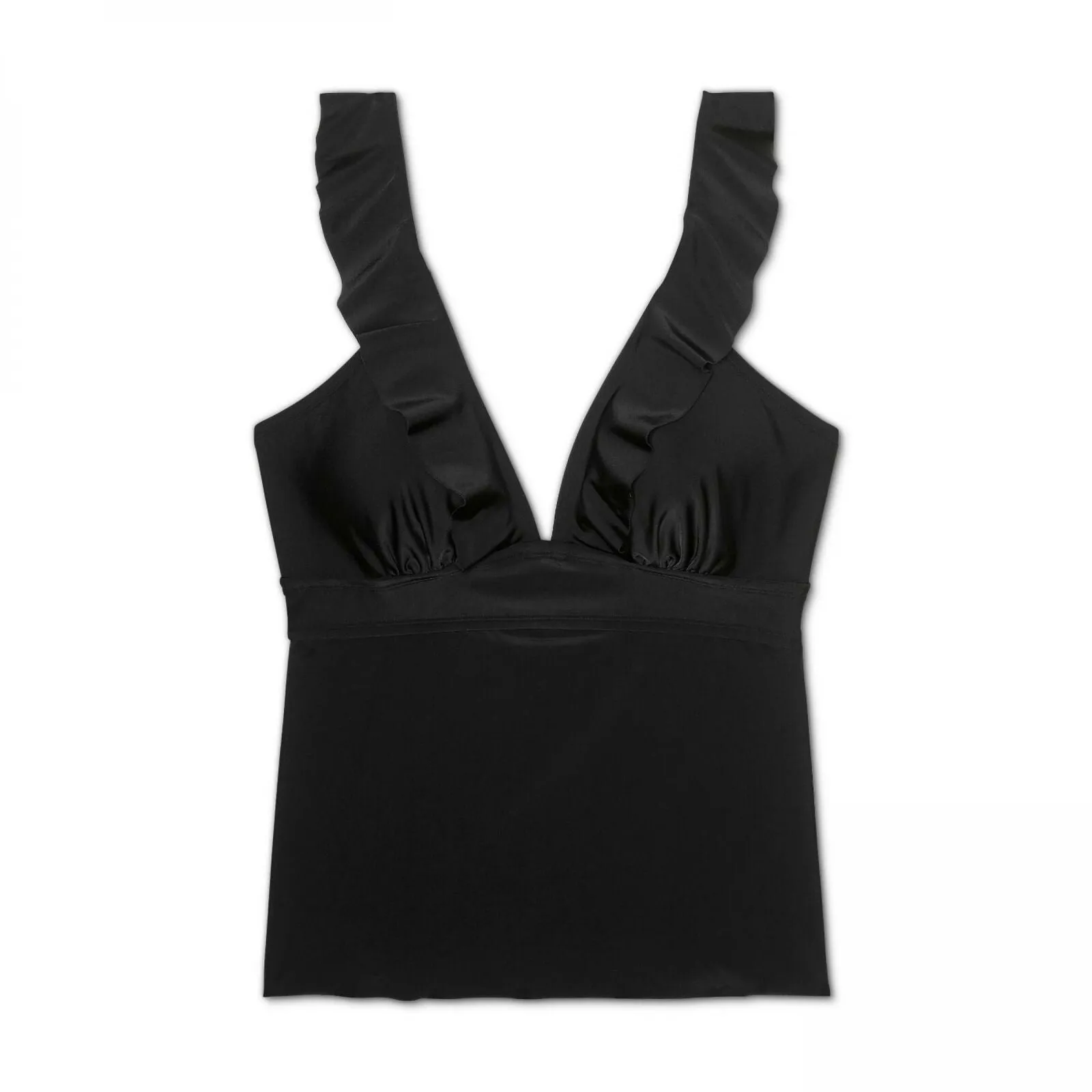 Kona Sol Women's Ruffle Open Back Tankini Top