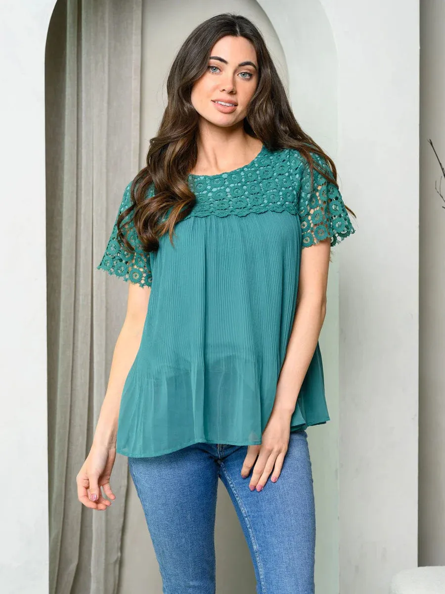 Lace Pleated Tunic