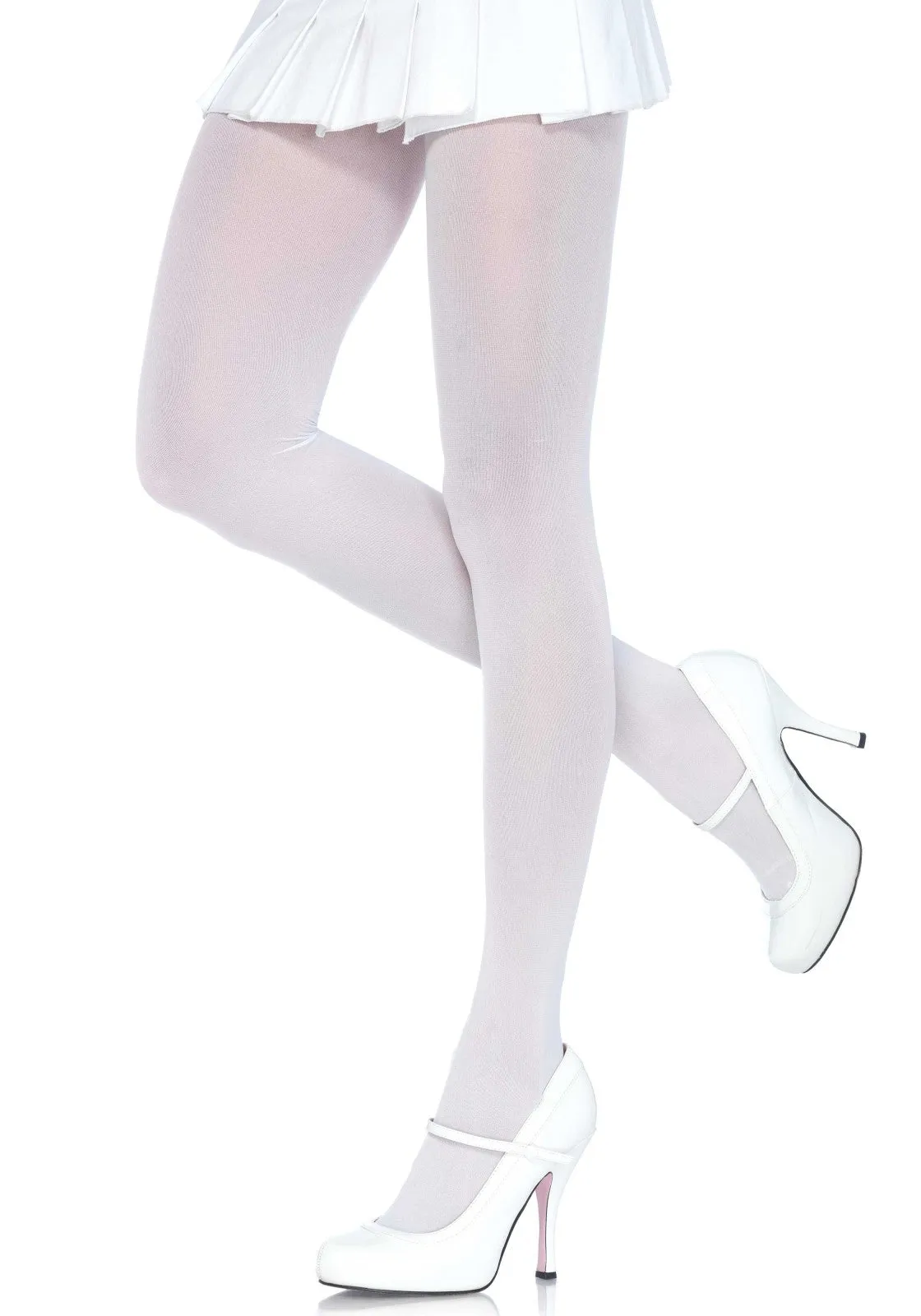 LacyNighty™ Plus Elastane Opaque Pantyhose