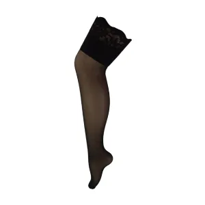 Ladies High Waisted Sheer Black Seamed Tights