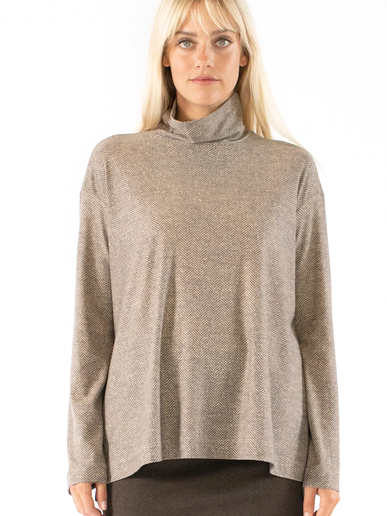 Laura Printed Turtle Neck Tunic