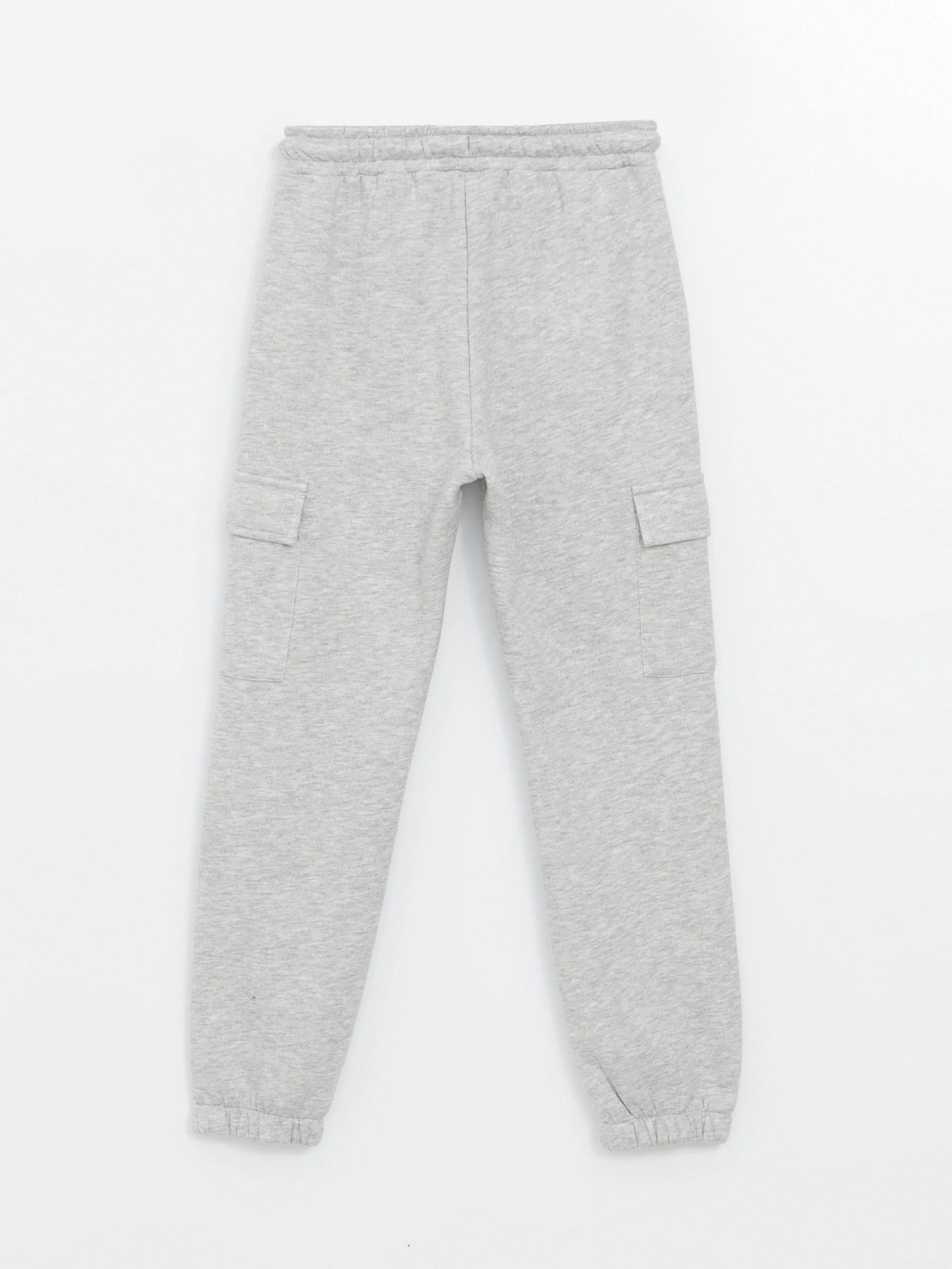 Lcw Kids Gray Elastic Waist Girls Thick Jogger Sweatpants