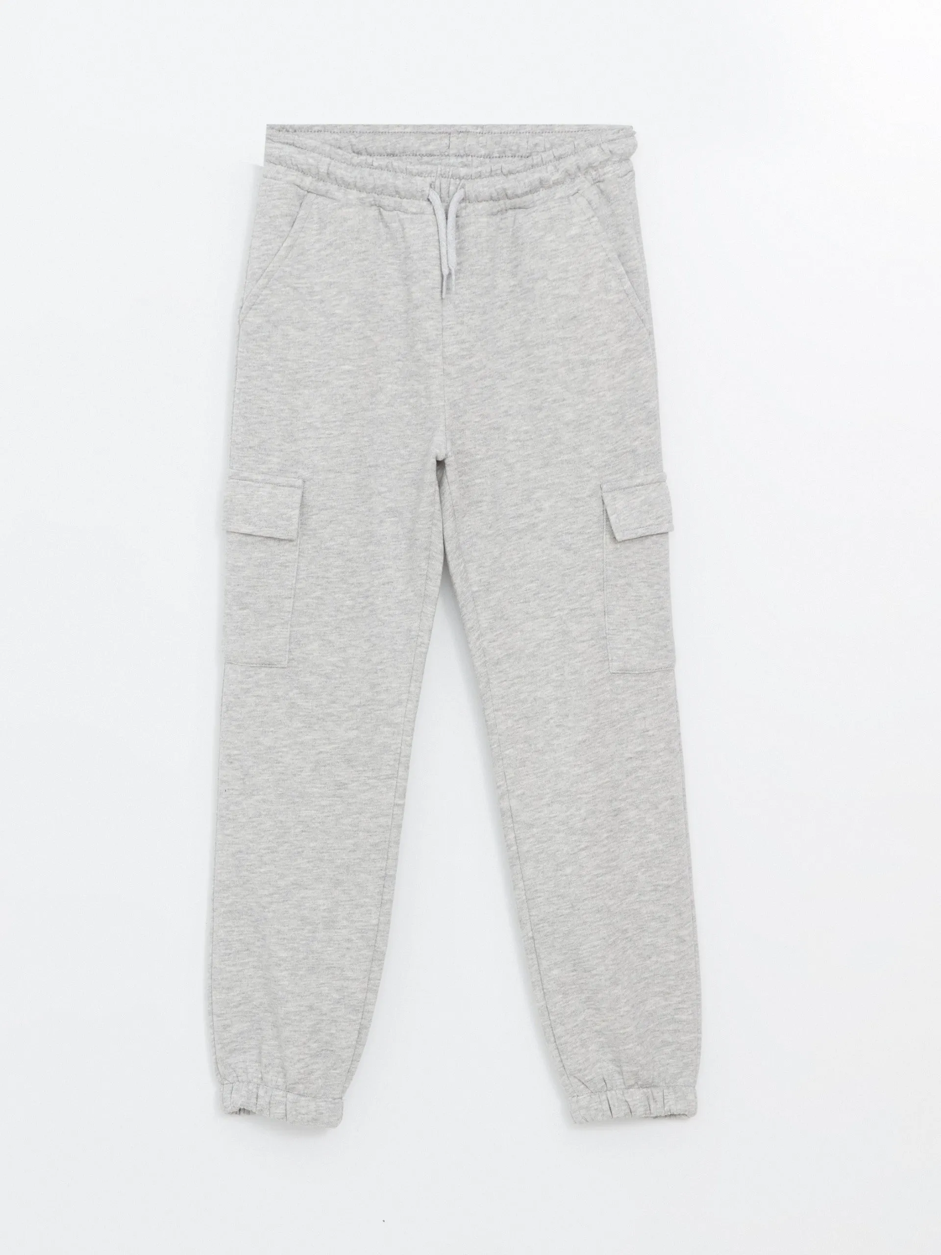 Lcw Kids Gray Elastic Waist Girls Thick Jogger Sweatpants
