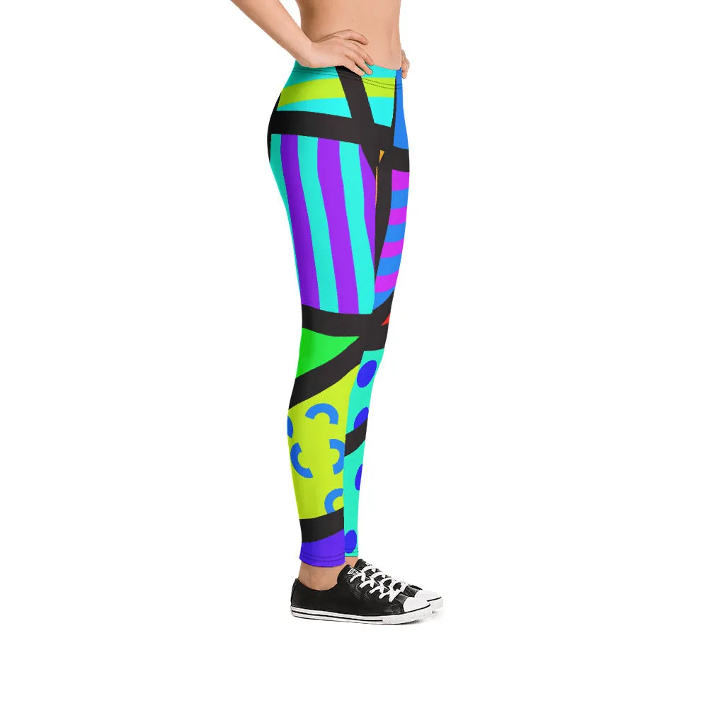 Leggings, Memphis Harajuku Rainbow